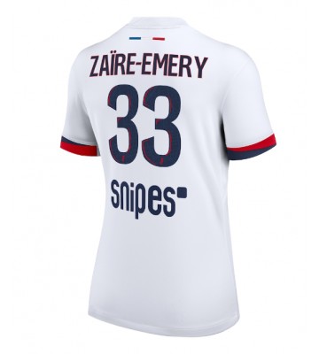 Paris Saint-Germain Warren Zaire-Emery #33 Udebanetrøje Dame 2025-26 Kortærmet